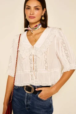 RIXO Ellery Cotton Blouse^ Tops
