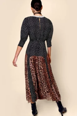 RIXO Meg Leopard Midi Dress^ Dresses