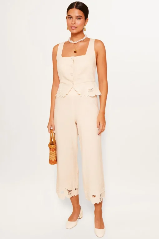 RIXO Oakley Linen-Blend Top^ Tops|Co-Ords