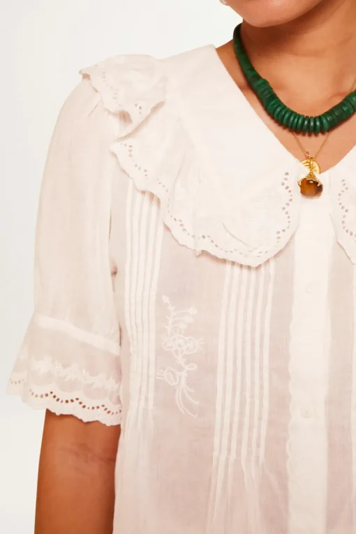 RIXO Quince Cotton Blouse^ Tops