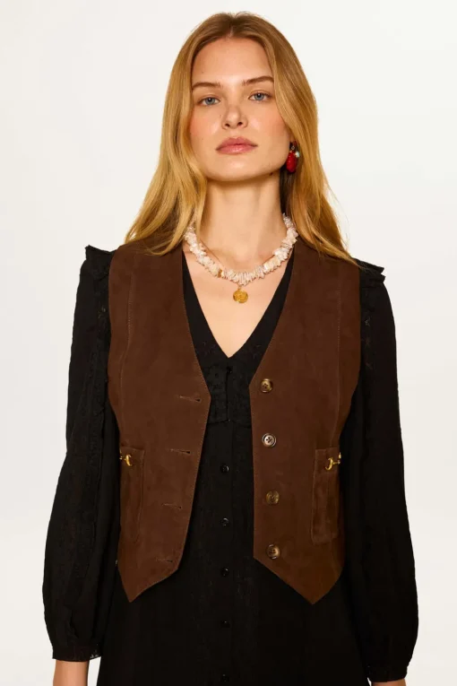 RIXO Rikki Suede Waistcoat^ Coats And Jackets|Co-Ords