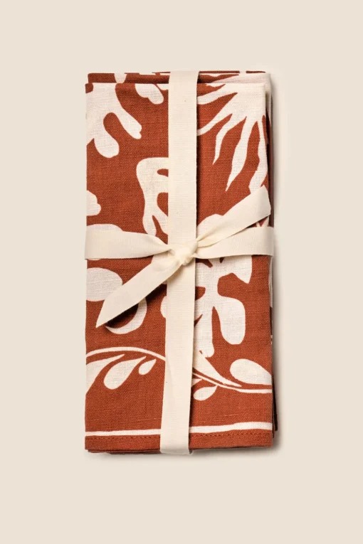 RIXO Tali Linen and Cotton-Blend Napkins x2^ Homeware