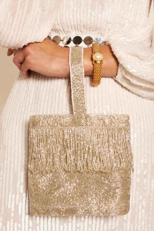 RIXO Zenni Beaded Bucket Bag^ Occasion Dresses|Black Tie
